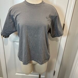 Adidas‎ Trefoil Logo T Shirt Gray Short Sleeve Crew Neck Casual Mens Size M